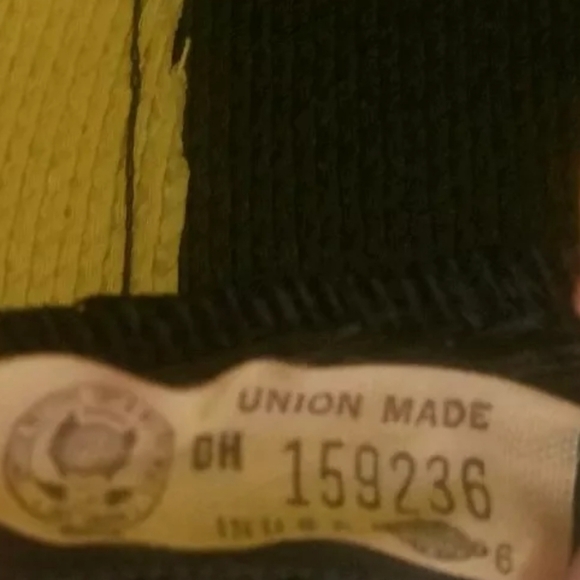 Vtg Blue and White Striped Straw Hat - Woodward & Lothrop Washington D.C. Sz 6 - Picture 13 of 13